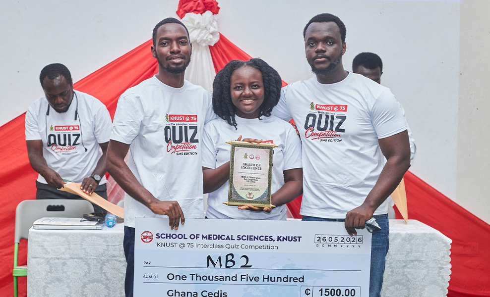 MBChB Year 2 Crowned Champions in KNUST School of Medical Sciences Inter-Class Quiz Competition