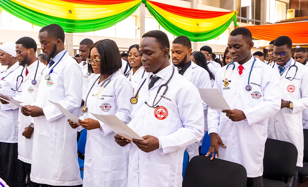 KNUST Celebrates Inaugural White Coat Ceremony for Medical and Dental Students